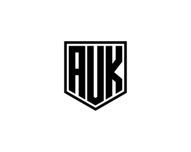 AUK logo tasarım vektör şablonu. AUK