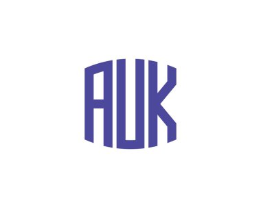 AUK logo tasarım vektör şablonu. AUK