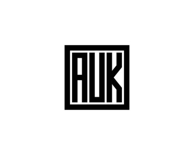 AUK logo tasarım vektör şablonu. AUK