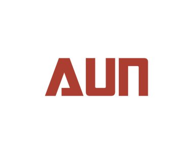 AUN Logo tasarım vektör şablonu. AUN