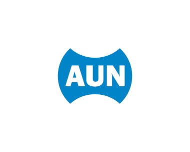 AUN Logo tasarım vektör şablonu. AUN