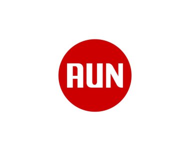 AUN Logo tasarım vektör şablonu. AUN