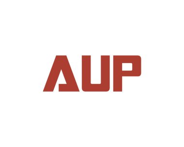 AUP logo tasarım vektör şablonu. AUP