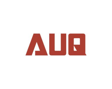 AUQ logo tasarım vektör şablonu. AUQ
