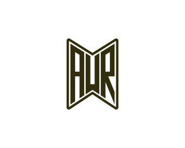 AUR logo tasarım vektör şablonu. AUR