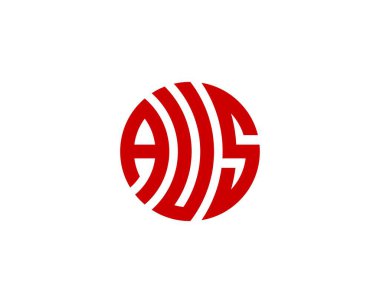 AUS logo tasarım vektör şablonu. AUS
