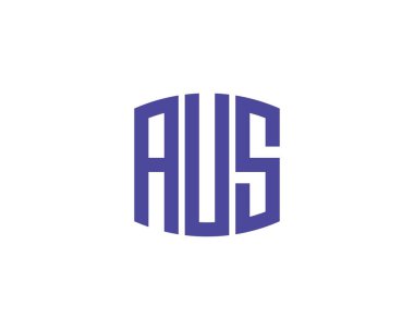 AUS logo tasarım vektör şablonu. AUS