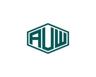 AUW logo tasarım vektör şablonu. AUW