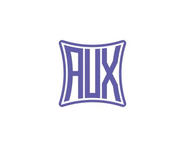 AUX logo tasarım vektör şablonu. AUX