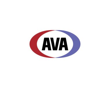 AVA logo tasarım vektör şablonu. AVA