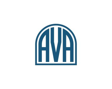 AVA logo tasarım vektör şablonu. AVA