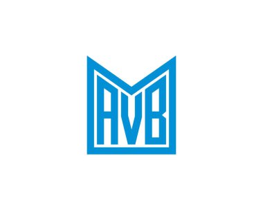 AVB Logo tasarım vektör şablonu. AVB