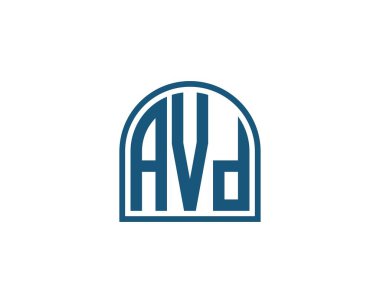 AVD logo tasarım vektör şablonu. AVD