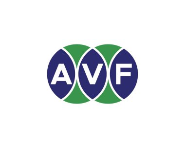AVF logo tasarım vektör şablonu. AVF