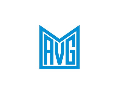 AVG logo tasarım vektör şablonu. AVG