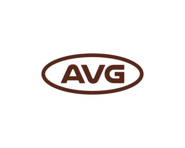 AVG logo tasarım vektör şablonu. AVG