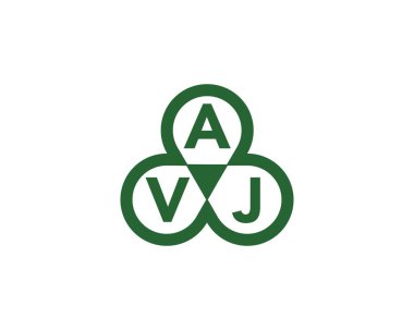 AVJ logo tasarım vektör şablonu. AVJ