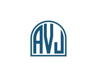 AVJ logo tasarım vektör şablonu. AVJ