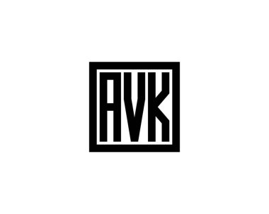 AVK logo tasarım vektör şablonu. AVK