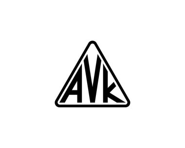 AVK logo tasarım vektör şablonu. AVK
