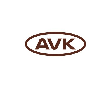 AVK logo tasarım vektör şablonu. AVK