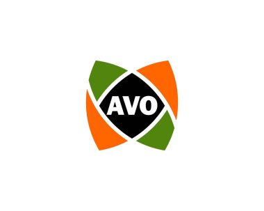 AVO logo tasarım vektör şablonu. AVO
