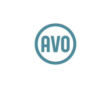 AVO logo tasarım vektör şablonu. AVO