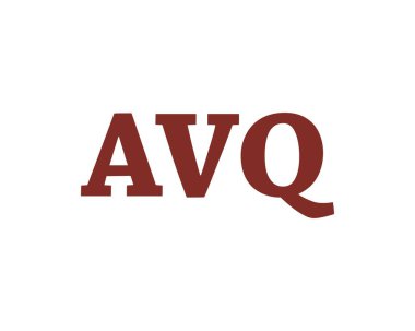 AVQ logo tasarım vektör şablonu. AVQ