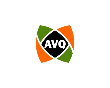 AVQ logo tasarım vektör şablonu. AVQ