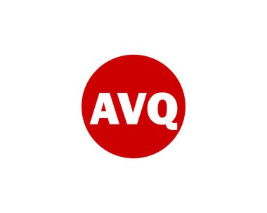 AVQ logo tasarım vektör şablonu. AVQ