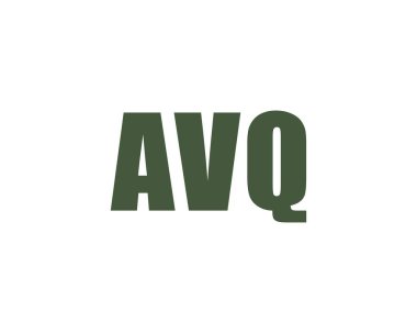 AVQ logo tasarım vektör şablonu. AVQ