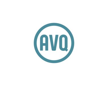 AVQ logo tasarım vektör şablonu. AVQ