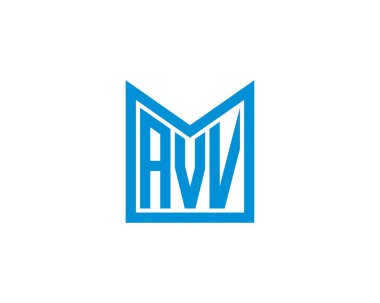 AVV Logo tasarım vektör şablonu. AVV