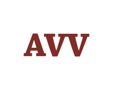 AVV Logo tasarım vektör şablonu. AVV
