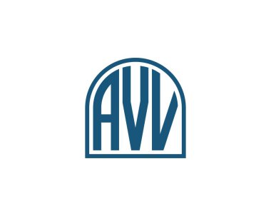 AVV Logo tasarım vektör şablonu. AVV