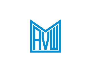 AVW logo tasarım vektör şablonu. AVW