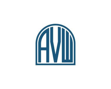 AVW logo tasarım vektör şablonu. AVW