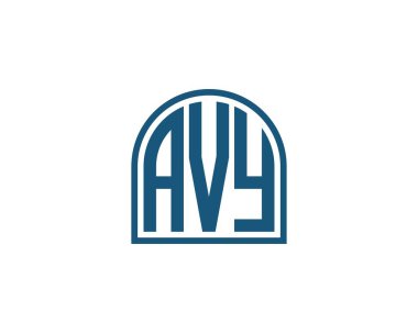 AVY logo tasarım vektör şablonu. AVY