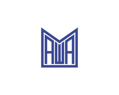 AWA logo tasarım vektör şablonu. AWA