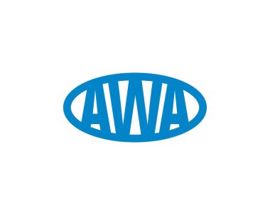 AWA logo tasarım vektör şablonu. AWA