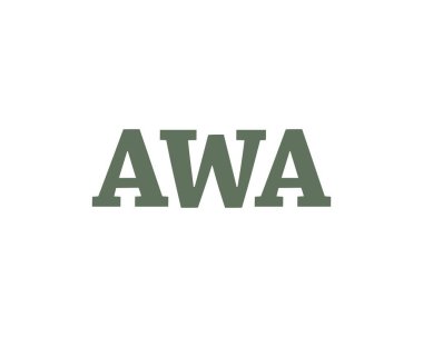 AWA logo tasarım vektör şablonu. AWA