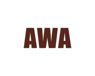 AWA logo tasarım vektör şablonu. AWA