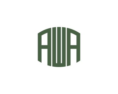 AWA logo tasarım vektör şablonu. AWA