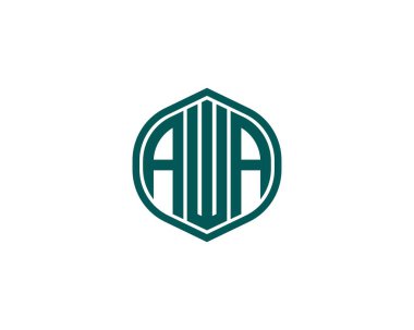 AWA logo tasarım vektör şablonu. AWA
