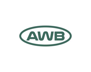 AWB Logo tasarım vektör şablonu. AWB