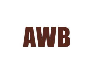AWB Logo tasarım vektör şablonu. AWB