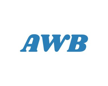 AWB Logo tasarım vektör şablonu. AWB