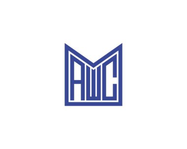 AWC Logo tasarım vektör şablonu. AWC