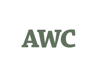 AWC Logo tasarım vektör şablonu. AWC