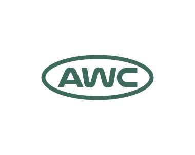 AWC Logo tasarım vektör şablonu. AWC